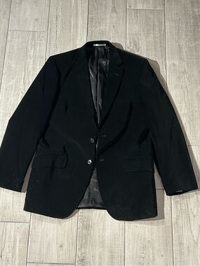 STONES Men's Black Blazer - Classic Two-Button Suit Jacket